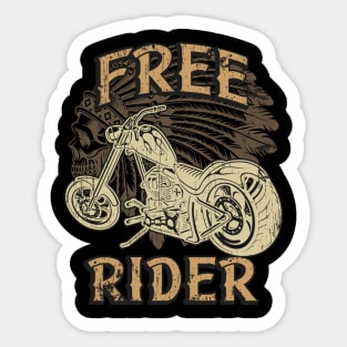 American Motorcycle Spirit Native Biker Sticker